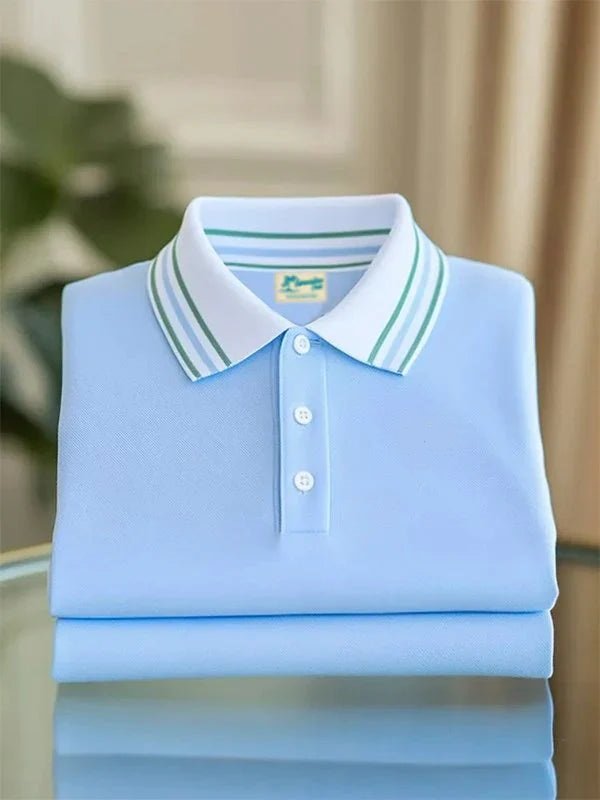 Basic Casual Logo Shirt Men's Solid Lapel Shirt Large & Tall Sizes