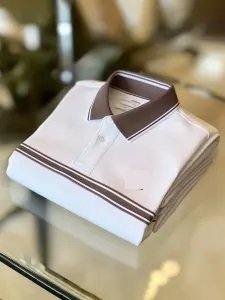 Men’s Business Casual Logo Button Short Sleeve