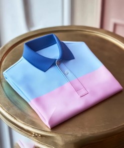 Men's Classic Business Colorblock Logo Button-Down Short Sleeve Shirt Big & Tall