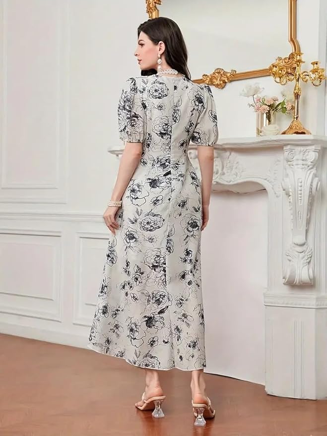 Women's Cotton Printed Midi Dress | Sleeveless Square Neck Casual Summer Dress for Women | Stylish Vacation Dress - Image 8