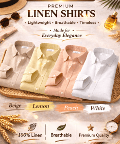 Combo Set 3 Linen Shirts Combo Pack (4 Shirts)