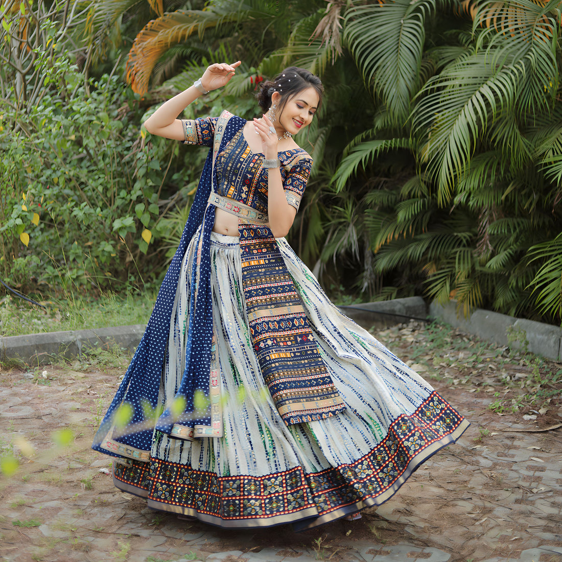 Digital patola print traditional lehenga choli - Image 4